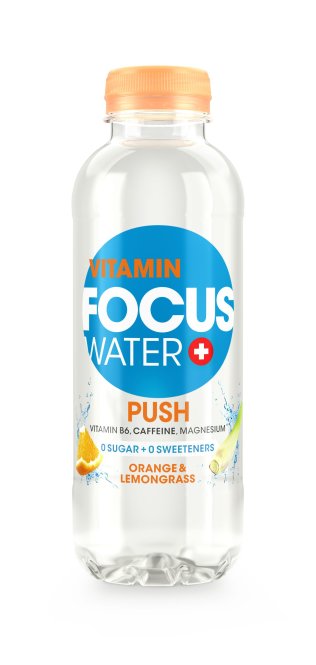 Focuswater PUSH Orange & Zitronengras 50cl SP 4x6
