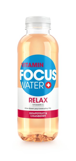 Focuswater RELAX Grapefruit & Cranberry 50cl SP 4x6