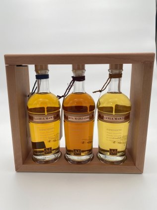 Marzadro Collezione Espressioni Grappa im Holzrahmen 3 x 35cl. 35cl Stück