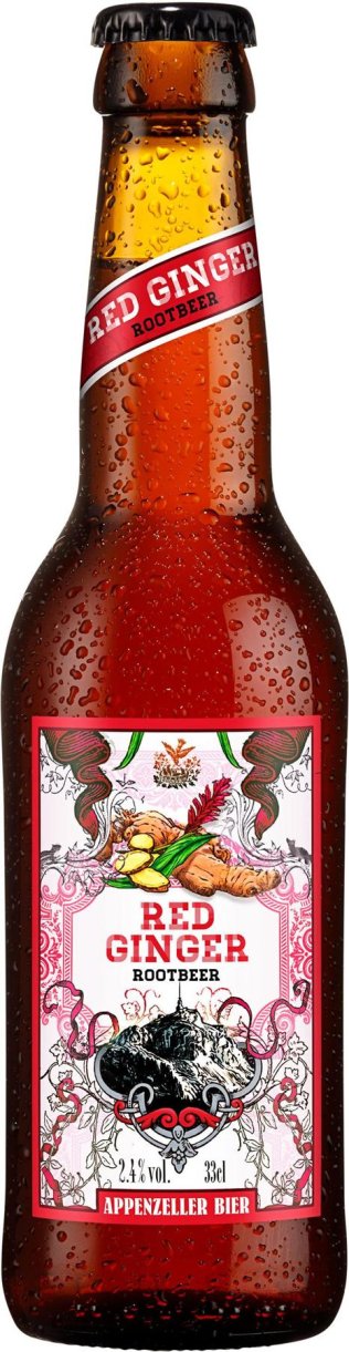 Appenzeller-Bier Red Ginger Rootbeer 6 x 33cl. EW Glas 33cl Kt à 6