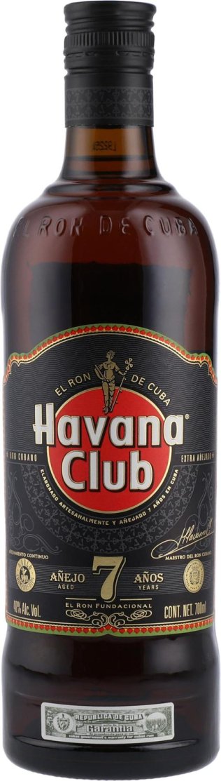 Havana Club 7years black 40% 70cl Kt à 6