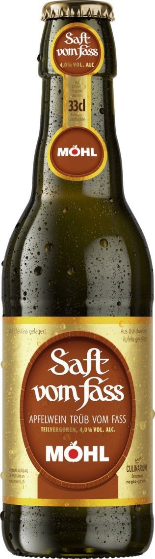 Möhl Saft vom Fass trüb mit Alkohol EW 6er Pack 33cl Kt à 6