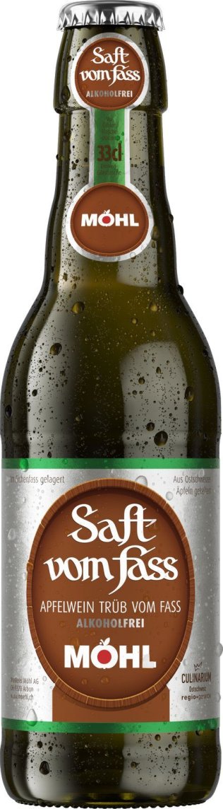 Möhl Saft vom Fass trüb ohne Alkohol EW 6er Pack 33cl Kt à 6