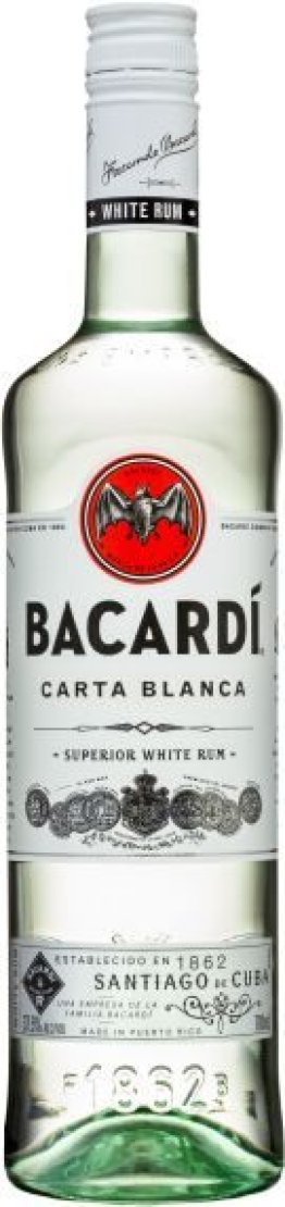 Bacardi Carta Blanca White Rum 37.5% 70cl Kt 6
