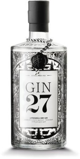 GIN 27 Premium Appenzeller Dry Gin 43% 70cl Fl.