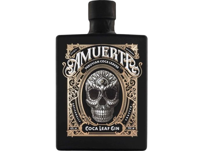 AMUERTE Coca Leaf Black Edition Gin 43% 70cl Fl.