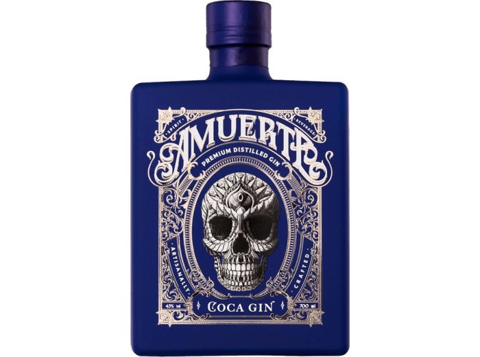 AMUERTE Coca Leaf Gin Blue Edition 43 % Blaue Feiger 70cl Fl.