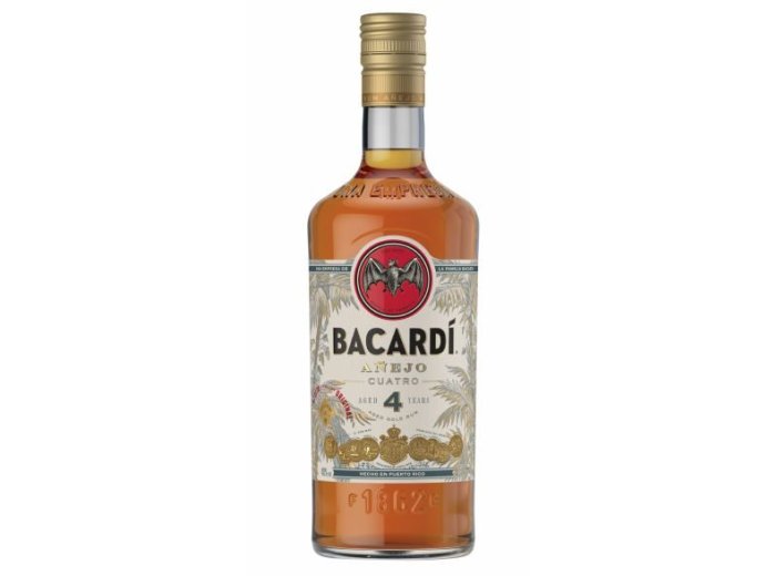 Bacardi Anejo Cuatro 4 Jahre 40% Rum 70cl Fl.