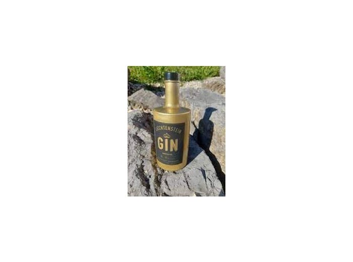 Liechtenstein Gin in Goldflasche 48% Destillerie Steinauer Eschen 50cl Fl.