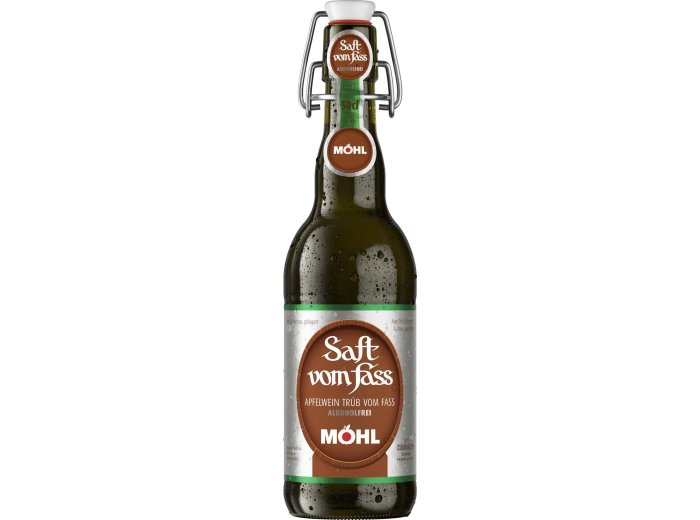 Möhl Saft vom Fass trüb alkoholfrei Bügel 50cl Har 15