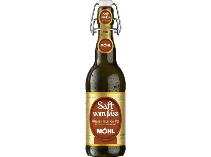 Möhl Saft vom Fass trüb Bügel 50cl Har 15