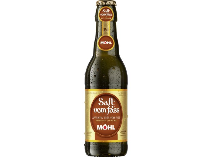 Möhl Saft vom Fass trüb mit Alkohol EW 6er Pack 33cl Kt à 6