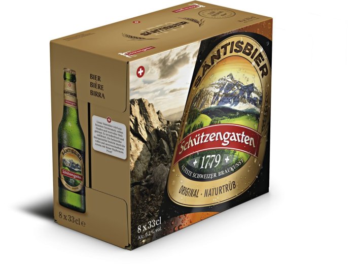 Schützengarten Säntisbier 6x33cl. EW Glas 33cl Kt à 8