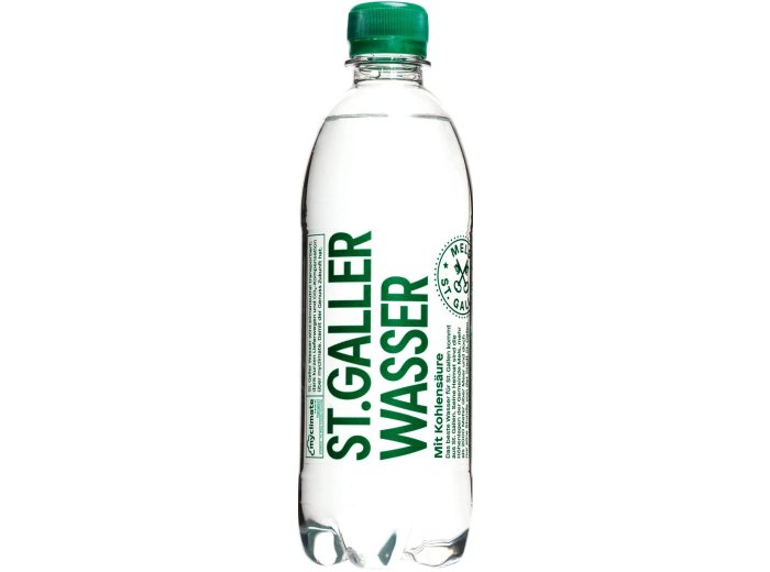 St. Galler Wasser mit Kohlensäure PET 50cl. EW 50cl SP 24