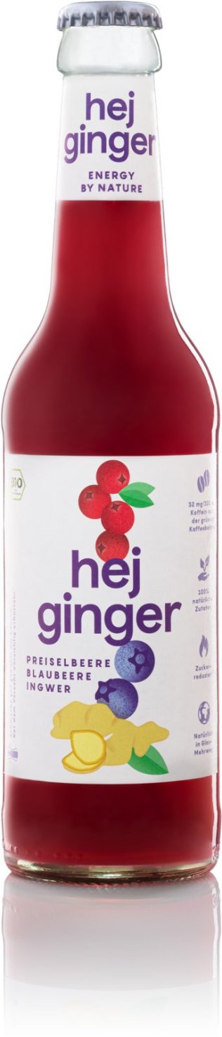 hej ginger Preiselbeere Blaubeere Ingwer 33cl Har 24
