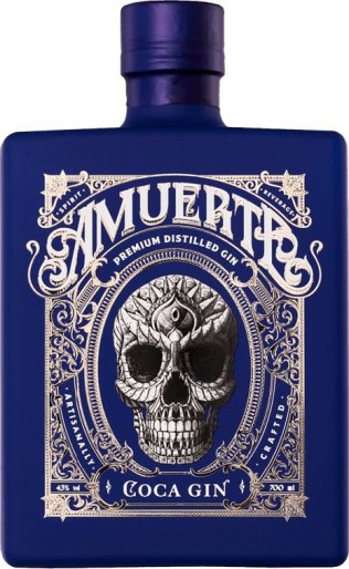 AMUERTE Coca Leaf Gin Blue Edition 43 % Blaue Feiger 70cl Fl.