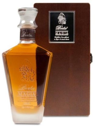 Berta Magia Distillato d'uva di Barbera Malvasia Brachetto in Holzkiste 70cl Fl.
