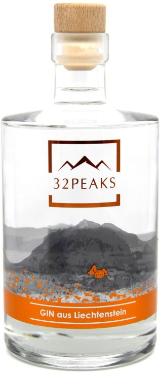 32 PEAKS dein Gin aus Liechtenstein 43% 50cl Fl.
