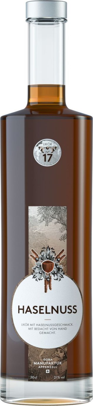 Goba Haselnuss Likör 21% 50cl Fl.
