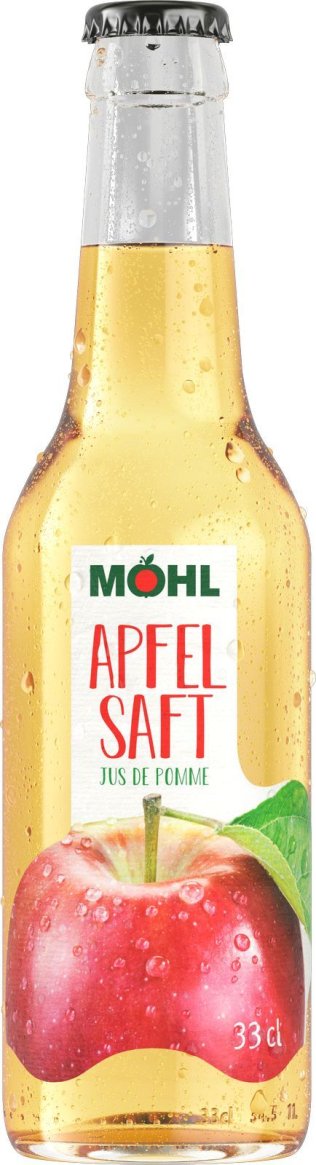 Möhl Apfelsaft hell MW 33cl Har 24