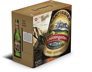 Schützengarten Säntisbier 6x33cl. EW Glas 33cl Kt à 8