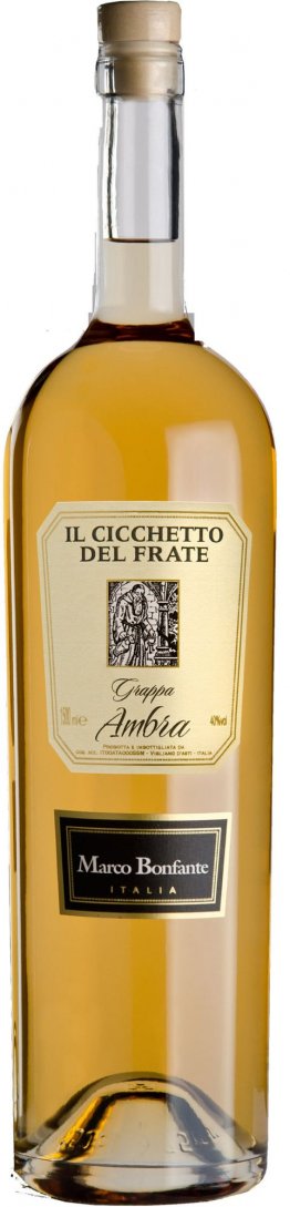 Grappa del Piemonte " Il Cicchetto del Frate" ambra 40% Marco Bonfante 150cl