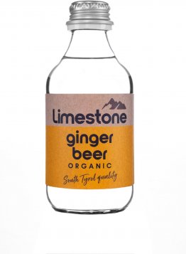 Limestone ginger beer Organic EW Glas Bio, Vegan, Glutenfrei Südtirol 20cl Fl.