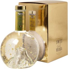 Swiss Gold Vodka Matterhorn 40% mit echtem Goldflitter Destillerie Studer 70cl Fl.