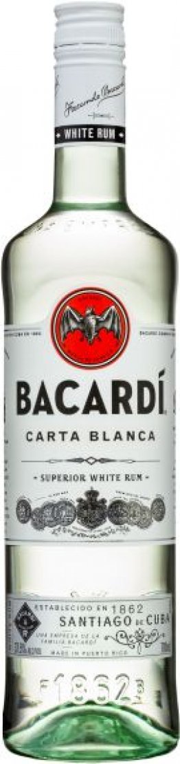 Bacardi Carta Blanca White Rum 37.5% 70cl Fl.