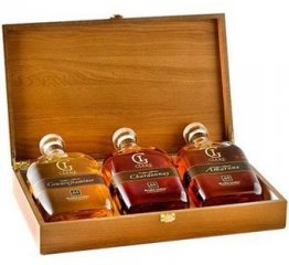Marzadro Grappa Le Giare Set 3 x 20cl. Amarone, Chardonnay, Gewürztraminer 20cl Packung