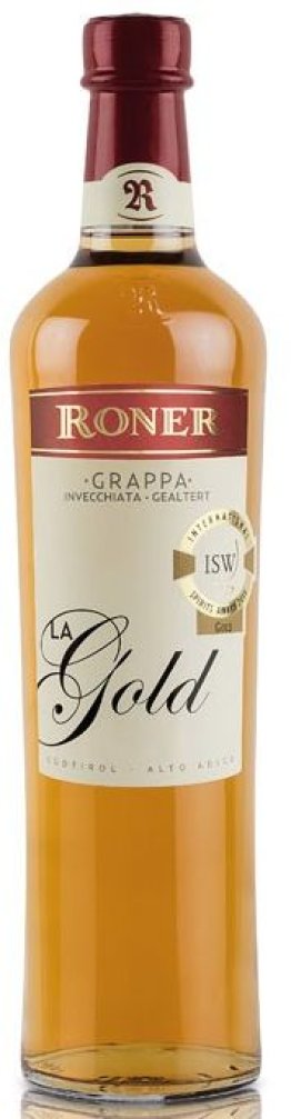 Grappa La Gold invecchiata Roner Destillerie Südtirol 70cl Fl.