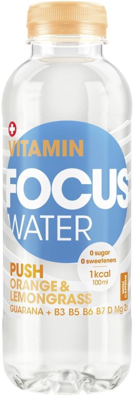 Focuswater PUSH Orange & Zitronengras 50cl SP 4x6