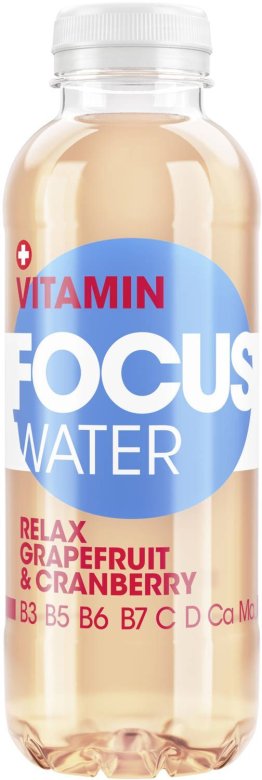 Focuswater RELAX Grapefruit & Cranberry 50cl SP 4x6