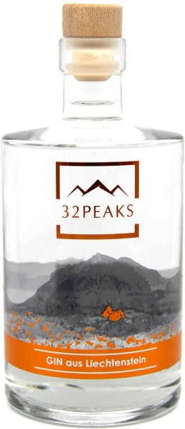 32 PEAKS dein Gin aus Liechtenstein 43% 50cl Fl.