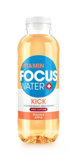Focuswater KICK Pfirsich & Apfel 50cl SP 4x6
