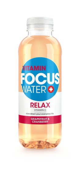 Focuswater RELAX Grapefruit & Cranberry 50cl SP 4x6