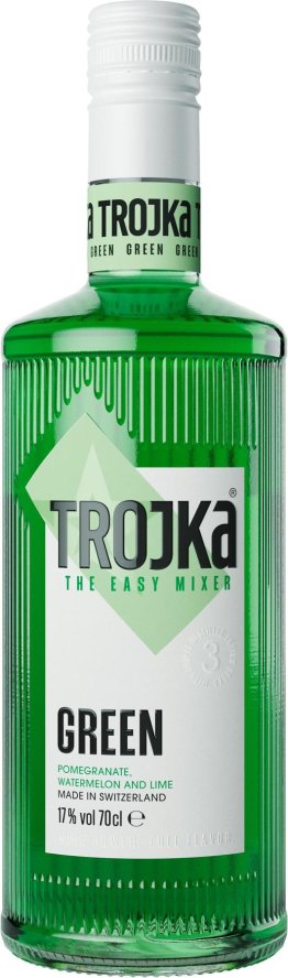 Trojka Vodka Green Likör 17% 70cl Kt à 6