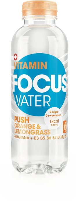 Focuswater PUSH Orange & Zitronengras 50cl SP 4x6