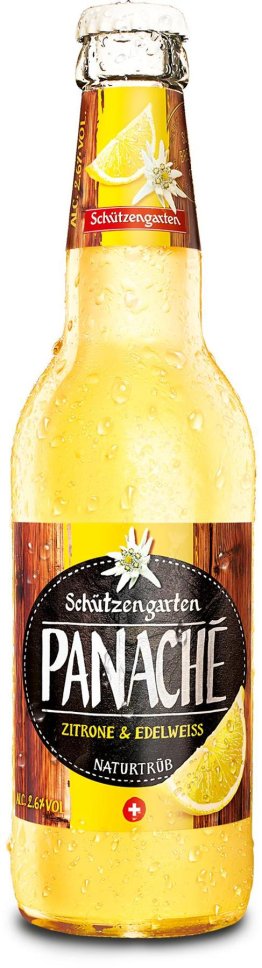 Schützengarten Panaché mit Edelweiss 6x33cl. EW Glas 33cl Kt à 6