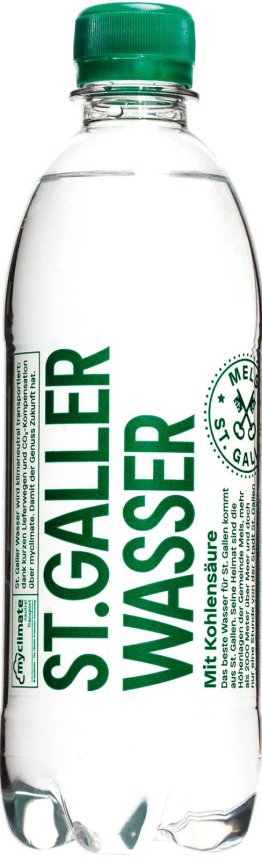 St. Galler Wasser mit Kohlensäure PET 50cl. EW 50cl SP 24