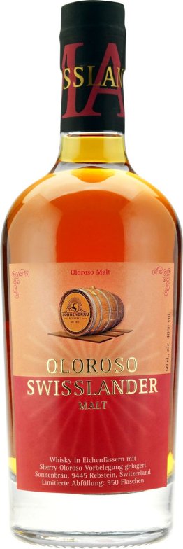 Swisslander Rheintaler Oloroso Malt Nr. 0 40% 50cl Fl.