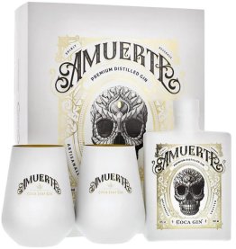 AMUERTE Coca Leaf White Edtition Gift Box Gin mit 2 Becher 70cl Stück