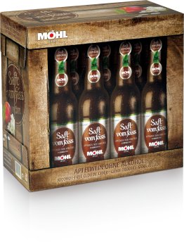 Möhl Saft vom Fass trüb ohne Alkohol EW 8er Pack 33cl Kt 8