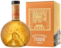 Studer's Swiss Premium Gold Selection Vieille Poire Williams 36% mit 24 Karat Goldflilter 70cl Fl.