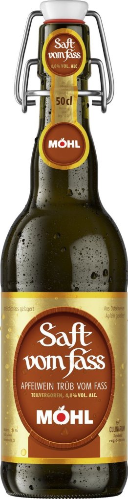 Möhl Saft vom Fass trüb Bügel 50cl Har 15