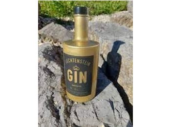 Liechtenstein Gin in Goldflasche 48% Destillerie Steinauer Eschen 50cl Fl.
