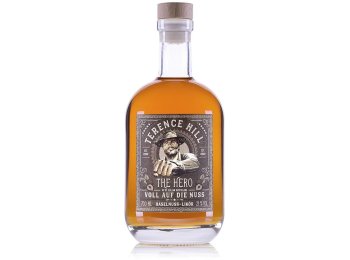 Terence Hill The Hero Voll auf die Nuss 21% St. Kilian Haselnuss Likör 70cl Fl.